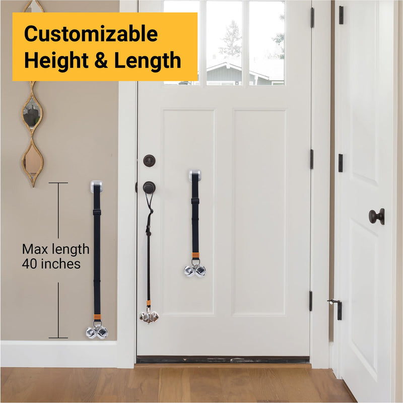 SVD.PET Puppy Bell Doorbell, Dog Bell for Potty Training, Attached to doorknob or Anywhere Near The Door, Length and Height Adjustable (Black) 1-PACK Black - PawsPlanet Australia