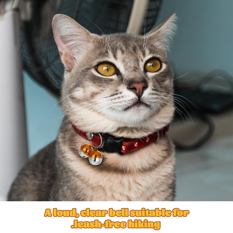 2 Pack Bells for Cat and Dog Collar Training Jingle Bell Pet Tracker Bells Pets Festival Accessories for Small Medium Large Dogs Cats (Gold & Silver) - PawsPlanet Australia