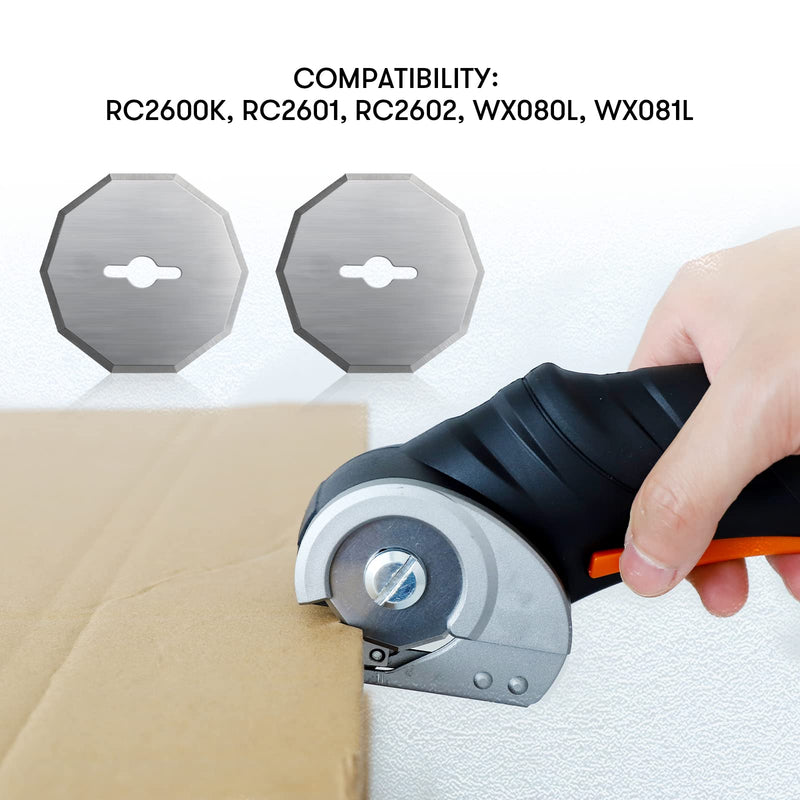 Replacement Rotary Blades Compatible with Worx WX082L 4V ZipSnip Cordless Electric Scissors, WA2300 Replacement Blades Fits RC2600K,RC2601, RC2602, WX080L, WX081L (4 Pcs)