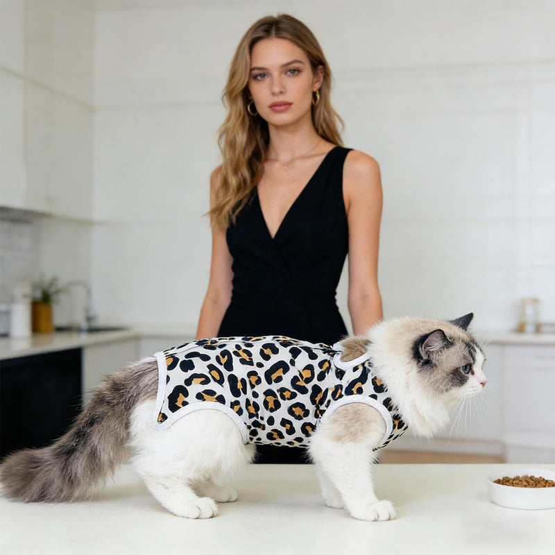 Postoperative bandage for pets, medical grade, soft abdominal bandage with a close-fitting design, professional post-operative cover, ideal for skin irritations in kittens