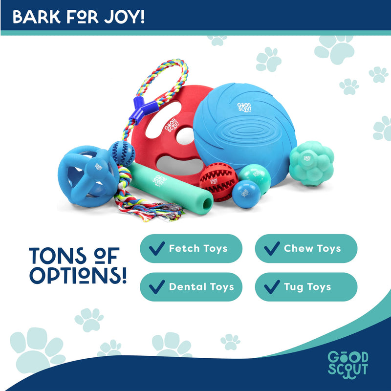 Good Scout Frisbee Dog Fetch Toy, Indoor and Outdoor Rubber Dog Toy for Medium and Large Dogs - PawsPlanet Australia