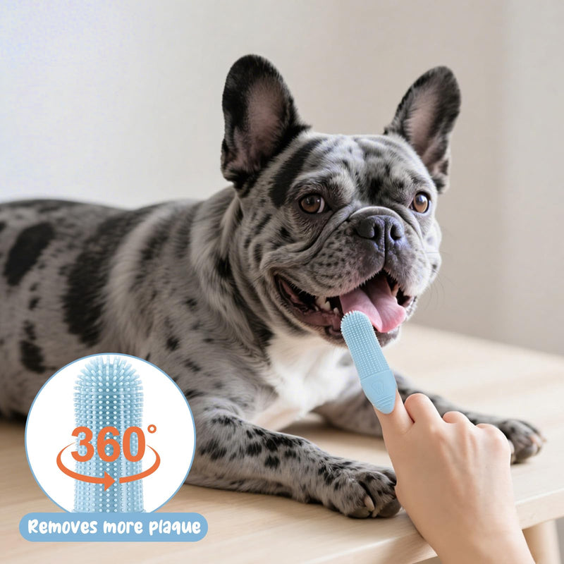 5Pcs Dog Toothbrush for Pet, Soft Silicone Finger Toothbrush 360° Cleaning Finger Brush for Small Breeds, Puppy & Kitten Dental Care, Gentle Cleaning, Travel-Friendly Design - PawsPlanet Australia