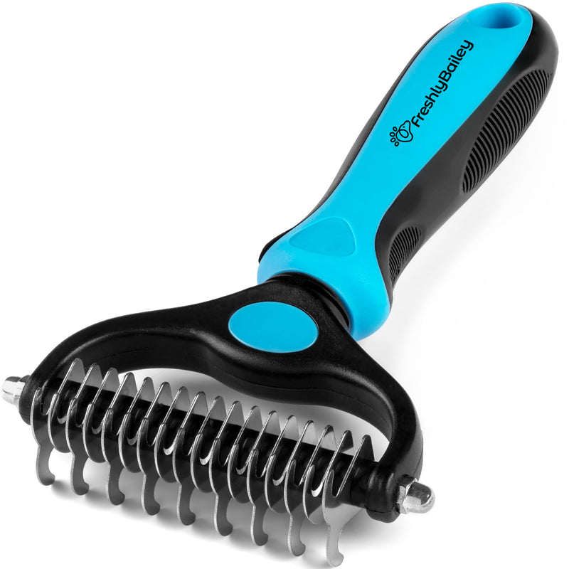 Dog and Cat Dematting Brush and Comb Set - Perfect For Grooming Long Haired Cats & Dogs - Detangle Pet's Coat & Prevent Painful Matting - PawsPlanet Australia