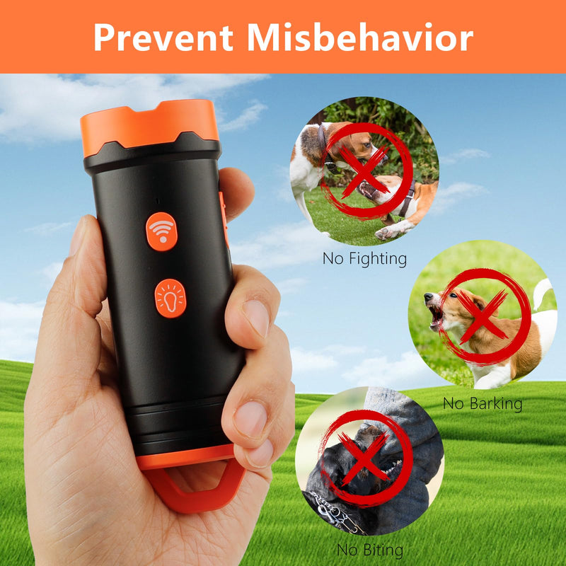 Dog Bark Deterrent Device - Portable Ultrasonic Dog Repellent with 2 Ultrasonic Frequencies, Up to 50FT Long Range & Rechargeable Bark Device - Safe for Outdoor & Indoor - PawsPlanet Australia