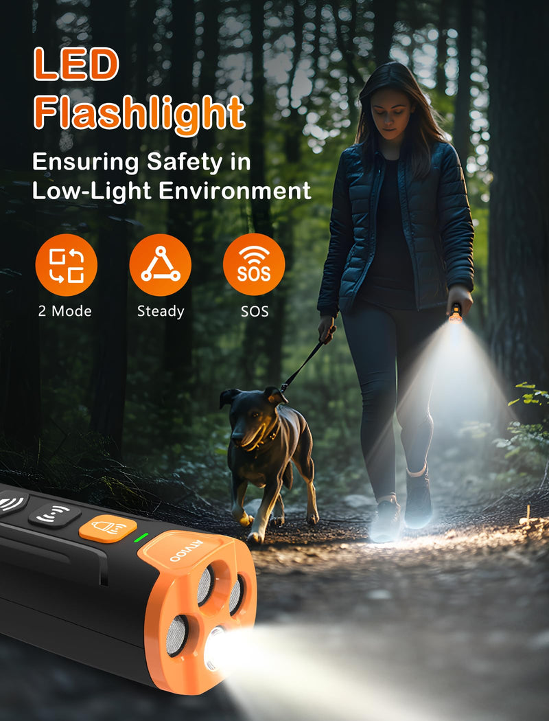 Dog Bark Deterrent Device - Ultrasonic Anti-Barking Devices with 3X Sonic Emitters, Up to 50FT Long Range & Rechargeable Bark Control - Safe for Dogs Training - Indoor & Outdoor (Black) Black - PawsPlanet Australia