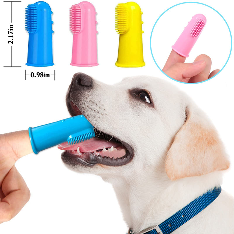 QeeHeng 8 Pack Dog Teeth Cleaning Tools Plaque Remover, Dog Tooth Brushing Kit Include 3 Different Stainless Steel Dog Tooth Scraper and 2 Dog Toothbrush and 3 Dog Finger Toothbrush 8 Piece Set - PawsPlanet Australia