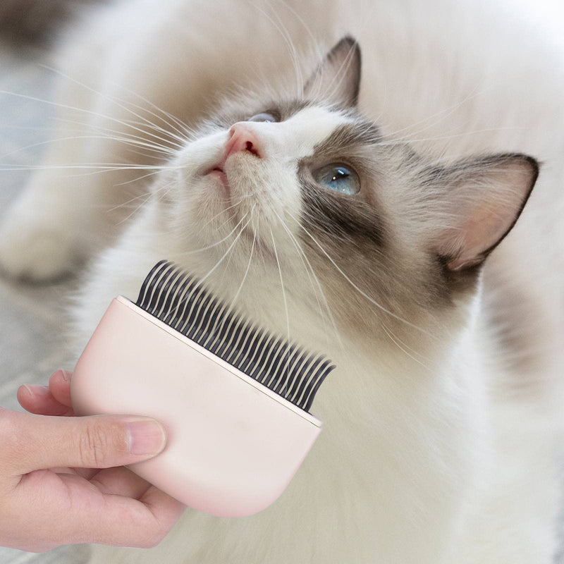 Cat Comb, Cat Brush for Shedding Grooming, Hair Removal Massaging Shell Comb for Cats Dogs Puppy Rabbit Bunny, Easy to Dematting Matted Fur Tangled Hair Undercoat, 2 PCS (Pink) Pink - PawsPlanet Australia