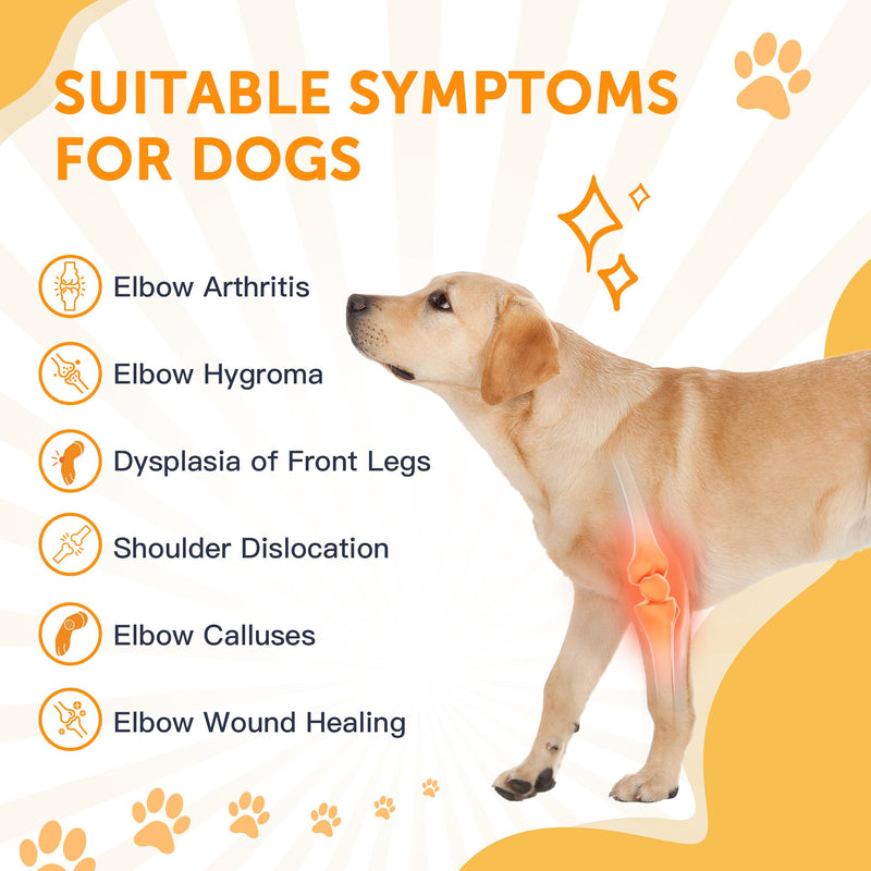 Dog Elbow Protector for Pet Elbow Dysplasia, Shoulder Dislocation - Offers Elbow Support, Dog Recovery Suit Taper Collar Alternative, Helps Wound Healing, Prevents Licking and Biting, XXL Both Legs - PawsPlanet Australia