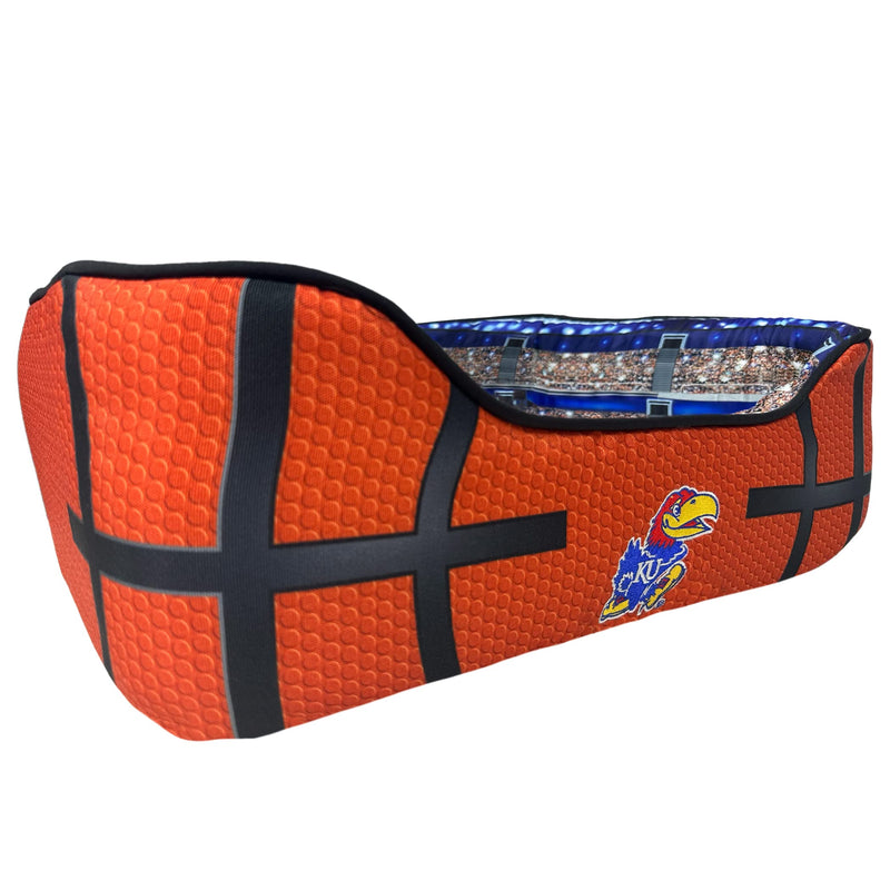 NCAA Kansas Jayhawks Stadium Dog Bed, Pet Pillow Bed for Dogs, Sporty Football Dog Bed and Lounge Cushion - PawsPlanet Australia