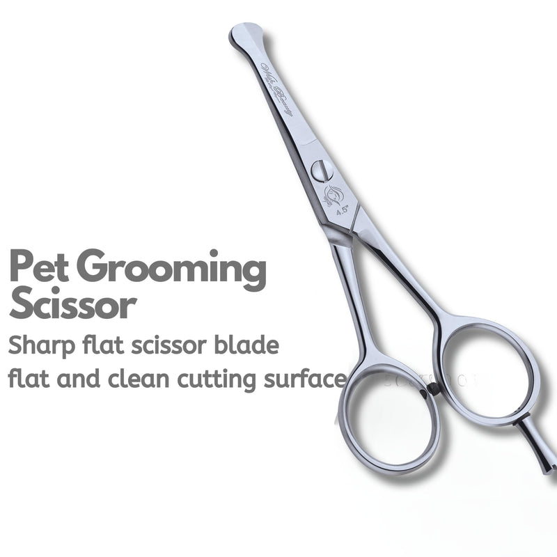 Glamified Glam Pet Grooming Shears,4.5" Dog Eye Cutter Scissors Stainless Steel W/Safety Rounded Tips for Professional Pets Dogs Cats Grooming Tool