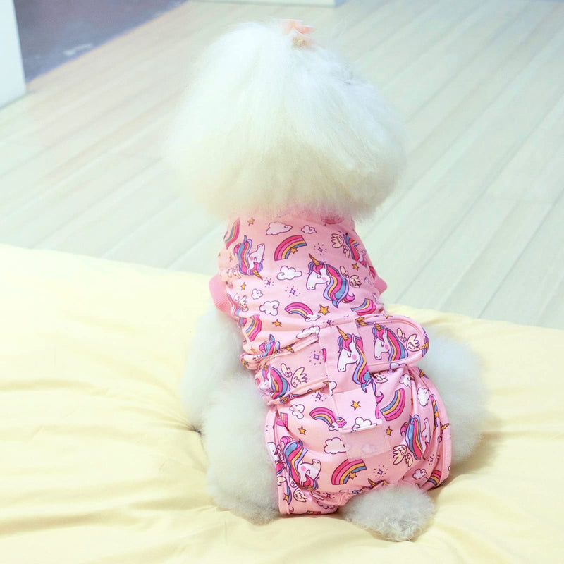 CuteBone Dog Surgery Recovery Suit Cat Surgical Onesie Female Body Suits Male Prevent Pet from Licking Wounds SSF02L Large Unicorn - PawsPlanet Australia