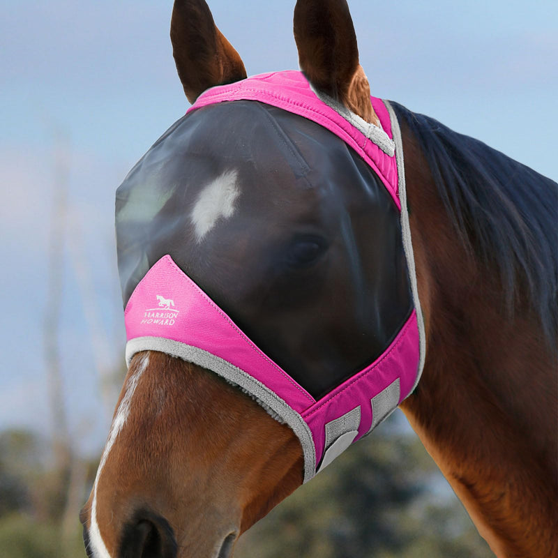 Harrison Howard CareMaster Pro Luminous Fly Mask Large Eye Space Standard Flamingo M Cob Cob (Medium)