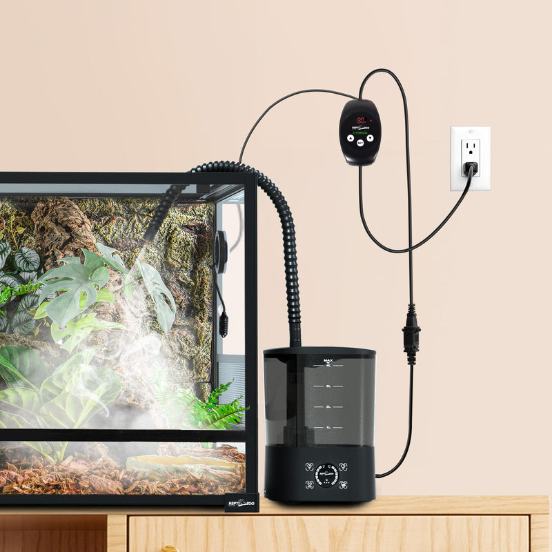 REPTI ZOO Reptile Digital Hygrometer Controller LED Humidistat Reptile Humidity Control for Reptile Terrariums Tank Reptile Humidifier Fogger Mushroom Greenhouse - PawsPlanet Australia