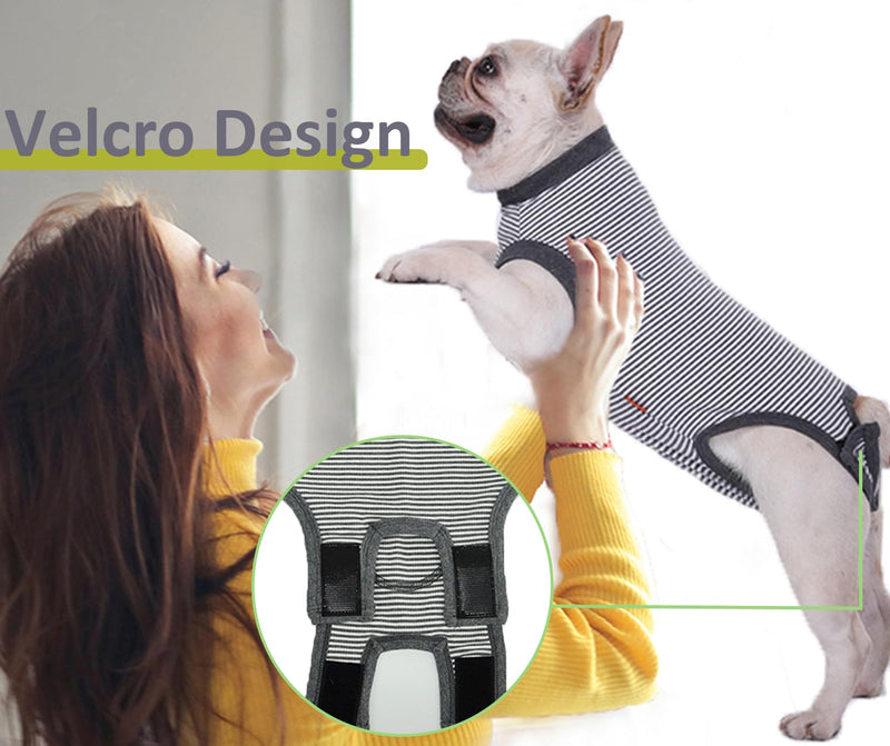 Dog Recovery Suit, Medium Dog Surgical Recovery Suit, Dog Surgery Recovery Suit for Male Neuter, Dog Spay Recovery Suit Female, Anti Licking Dog Recovery Onesie, Gray, M Medium (Back 14.6'', Chest 14''-17'') - PawsPlanet Australia