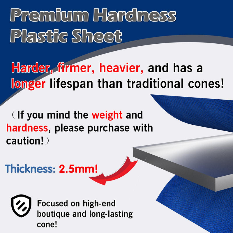 Hard & Heavy Plastic Dog Cone Collar Alternative for Medium Dogs (French Bulldog Dachshund), Adjustable Elizabethan Protective Cone for Healing, Comfortable Recovery Collar Cone of Shame Anti-Lick M(Neck Girth:11.8"-14.5")