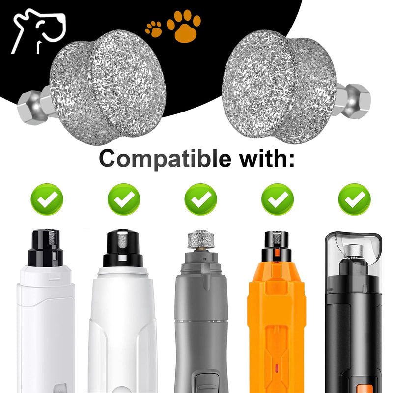 Dog Nail Grinder Replacement Head-Integrated Grinding Head for Casfuy and Most Brands, Highly Efficient, Safe and Durable (2pcs) 2Pack 60# - PawsPlanet Australia