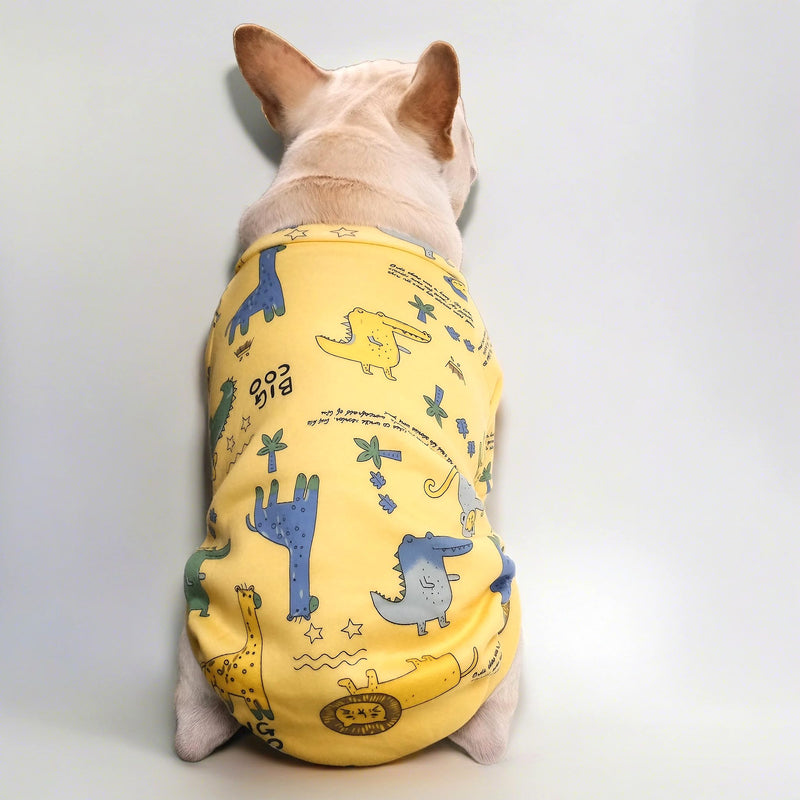 French Bulldog Clothes, Cartoon Dog Sweaters for Small Dogs Male Female, Fleece Dog Shirts for Small Dogs Clothes for Frenchie Dog Chihuahua Pomeranian Pug (Yellow,M) Large Yellow - PawsPlanet Australia