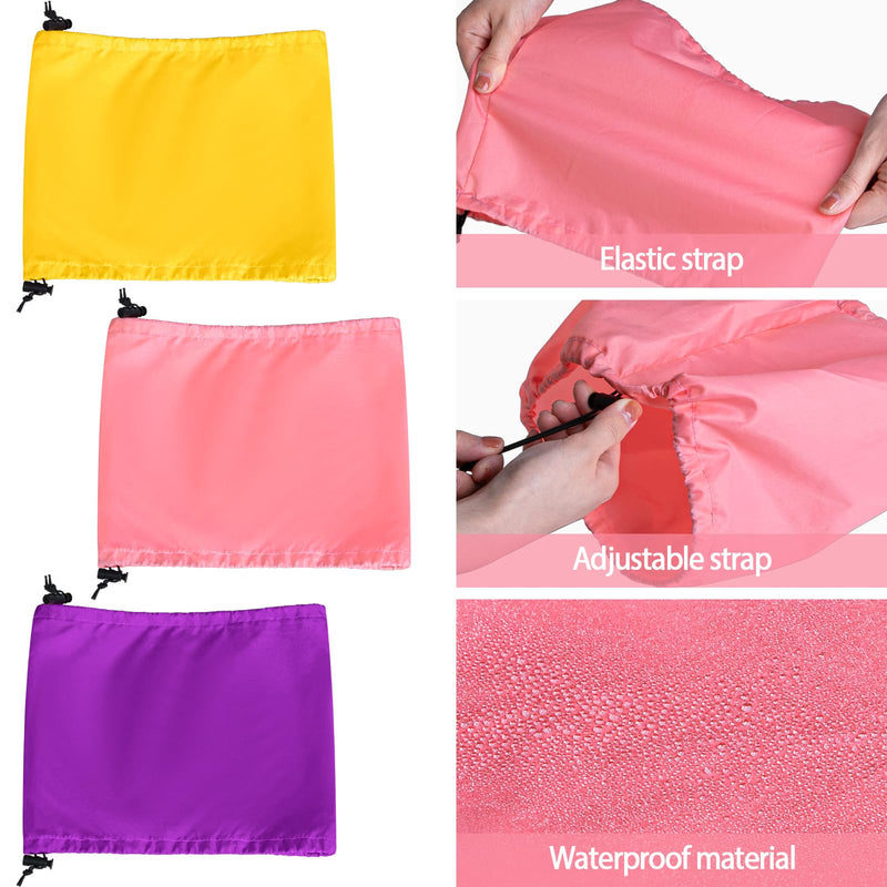 3 Pcs Dog Bath Cap Waterproof Dog Ear Protection Bathing Cap Dog Ears Headband Dog Snood Rain Hat Dog Ear Covers for Bath Dog Ear Wrap for Show Rain, 3 Color - PawsPlanet Australia