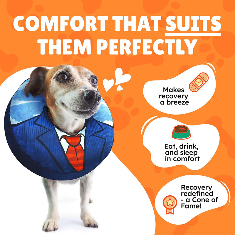 XL Large Dog Donut Collar - Inflatable Dog Cone Alternative for After Surgery Recovery. Donut Dog Cones for Large Dogs. Inflatable Dog Collars for After Surgery Donut Cone for Dogs XL Soft Cone XL(Neck 18"-25") - PawsPlanet Australia