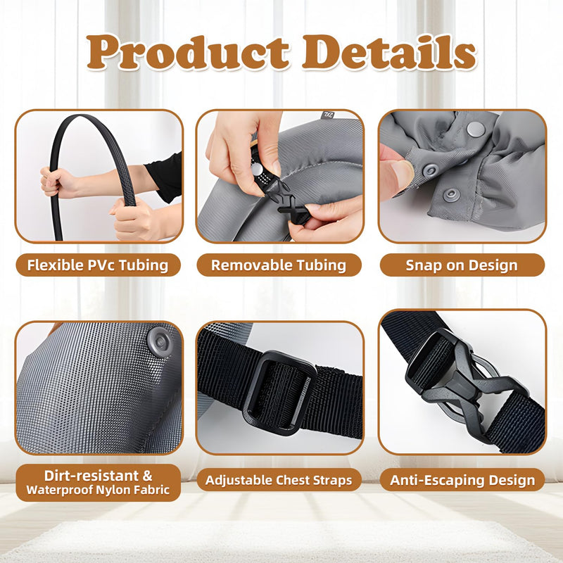 Blind Dog Harness, Lightweight Collar for Dogs&Cats, Adjustable Blind Dog Collar Harness, Pet Anti-Collision Ring for Blind, Eye Injury, Vision Impairment Pets for Protective & Build Confidence XL - PawsPlanet Australia