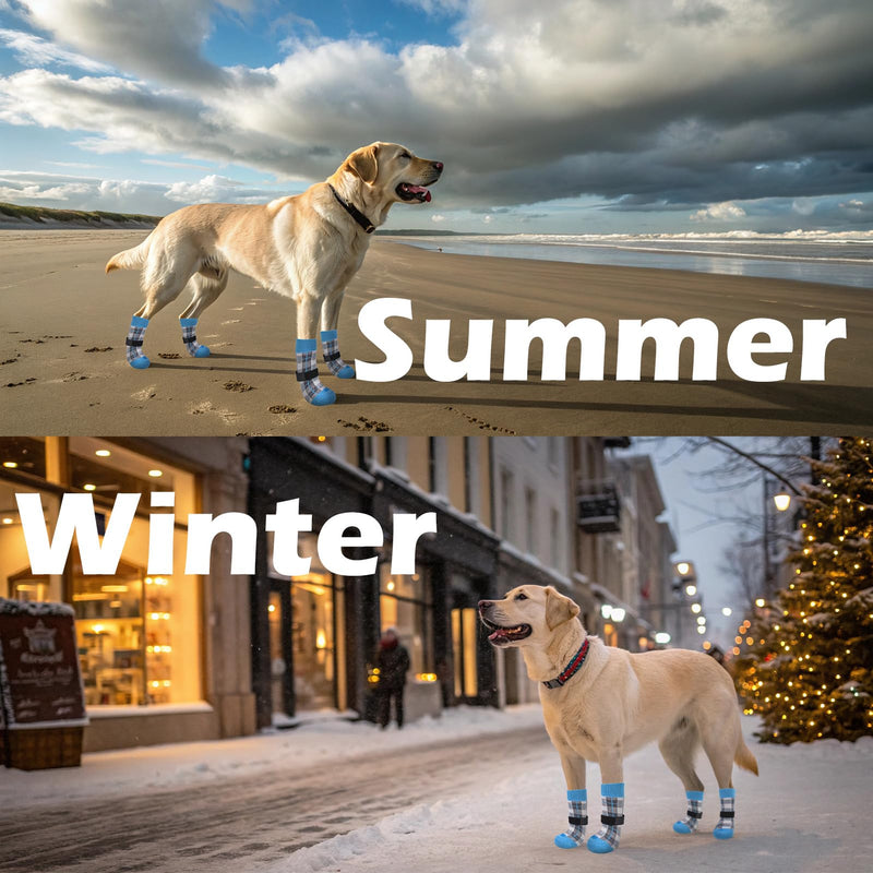 EXPAWLORER EXPAWLORER Dog Socks to Prevent Licking Paws, Blue L Large - PawsPlanet Australia