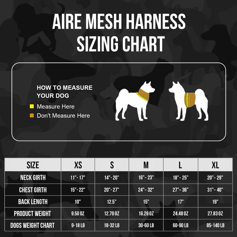 OneTigris AIRE Mesh Tactical Dog Harness No Pull Tactical Dog Harness,Breathable Mesh Design Service Dog Vest with Handle & Molle Pouches, Adjustable Suit for Walking Hiking Training(M, Black) M