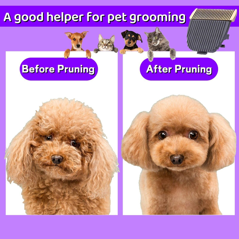 Dog Hair Clipper Blade Professional Pet Grooming Trimmer Clipper Blade Detachable Replacement Blade Cat Dog Accessory for Baorun P2/P3 3pcs