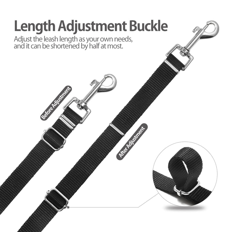 Long Leash for Dog Training - 16ft Adjustable Obedience Recall Dog Training Leash for Large Medium Small Dogs with Storage Pouch Black 16 FT - PawsPlanet Australia