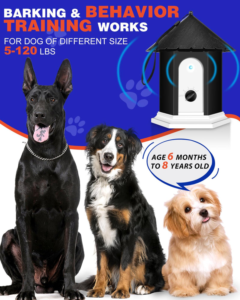 Anti Barking Device, Ultrasonic Dog Barking Deterrent Devices Up to 50 Ft Range, Dog Barking Control Device Bark Box with 3 Modes, Dog Barking Silencer Safe for Dogs & People - PawsPlanet Australia