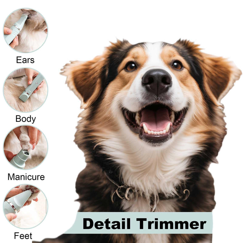 Dog Clippers Grooming Kit Hair Clipper-Low Noise Paw Trimmer- Rechargeable - Cordless Quiet Nail Grinder Shaver for Cats and Other Pets - PawsPlanet Australia