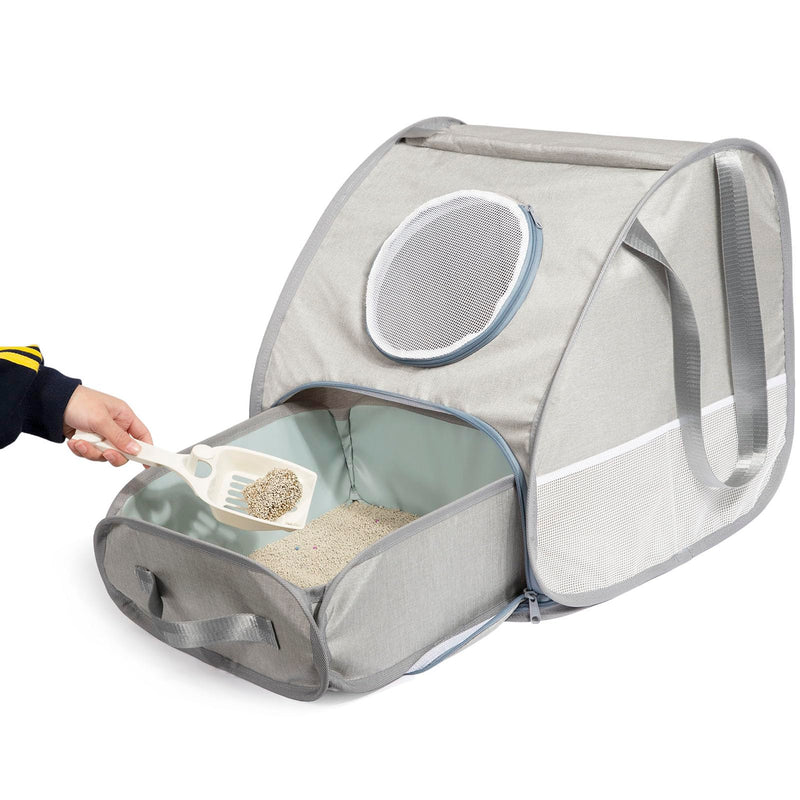Collapsible Portable Cat Litter Box Standard for Travel Light Weight Leak-Proof?Sturdy?Prevent Litter Scatter Design Easy to Clean?Portable Cat Playpen?Collapsible Travel Puppy Carrier - PawsPlanet Australia