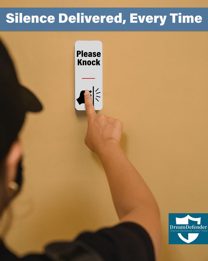 NapDefender Doorbell Cover Doorbell Button Cover, Dont Ring Doorbell Sign-Do Not Ring Doorbell Sign Please Do Not knock, No Solicitation Solutions for Uninterrupted Nap, Baby Sleep, Dog Barking White - PawsPlanet Australia