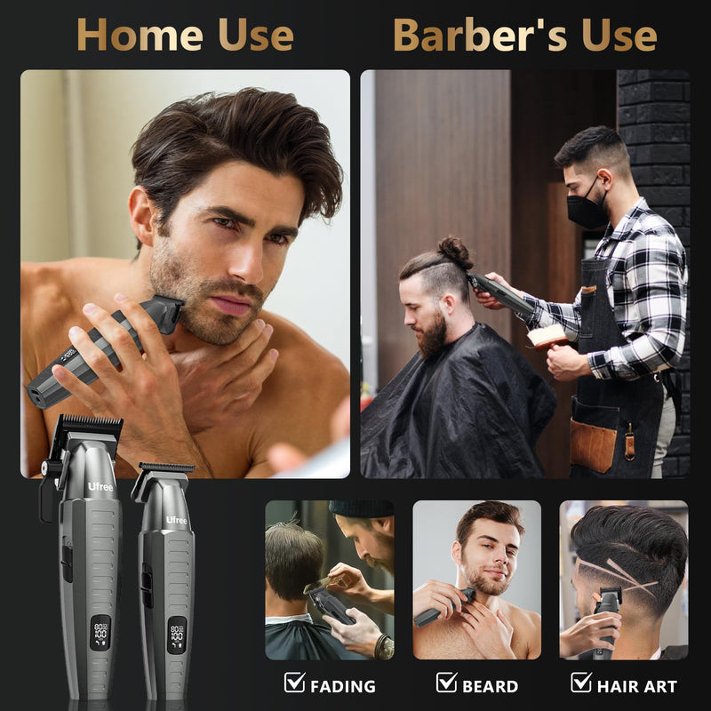 Ufree Professional Clippers and Trimmers Set, Cordless Hair Clippers for Men, Barber Clippers Set with Travel Case 22 Piece Set