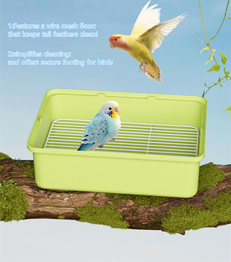 Portable Bird Travel Carrier Cage – 360° Full View Wire Carrier with Feeder & Water Cup for Cockatiels, Parakeets – Locking Door, Easy Clean, Perch Included – Perfect for Vet Visits, Trips(Size:L) - PawsPlanet Australia