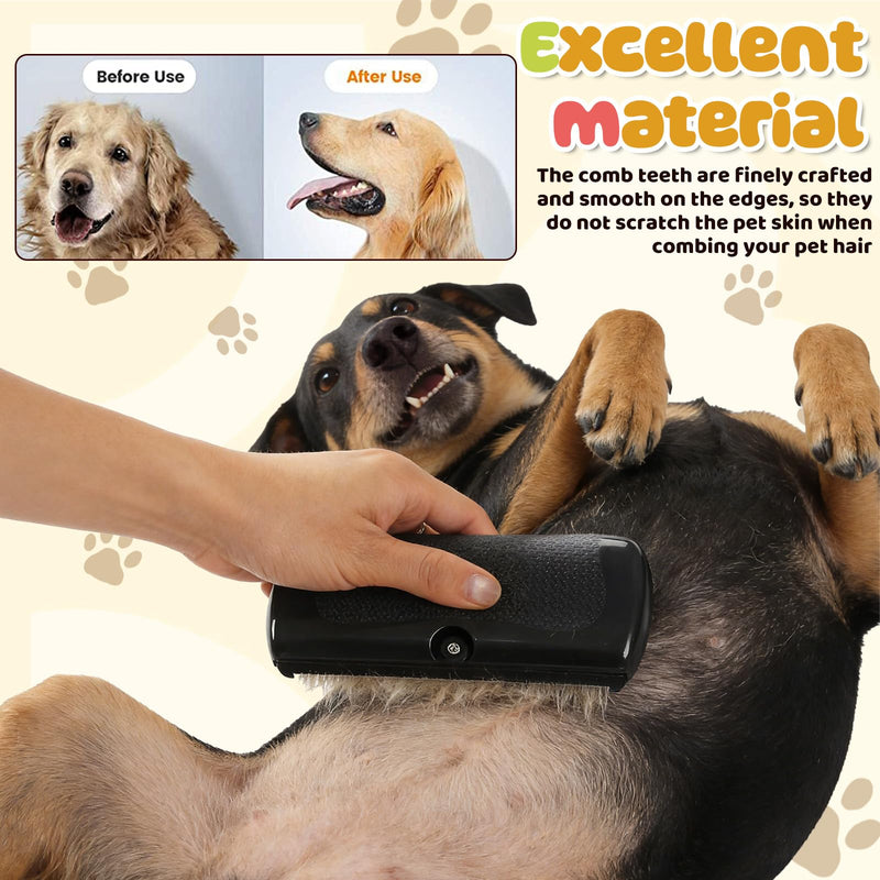 SoundZero Pet Hair Remover Dog Black, Pet Tails Deshedding Brush, Dog Brush, Pet Hair Removal Brushes, Pet Hair Removal Brush, Grooming Tool, Dog Brush Short Hair (Black)