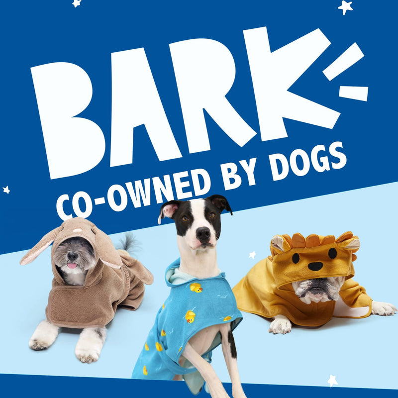 Barkbox Premium Absorbent Dog Towel & Bathrobe - Quick Drying, Luxurious & Soft Dog Bath & Beach Towel for Cats & Dogs (Lion, Small) Lion S - PawsPlanet Australia