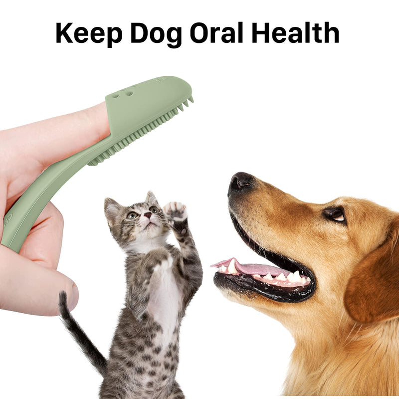 Dog Finger Toothbrush, Dog Tooth Brushing Kit with Food Grade Silicone, Keep Dog's Mouth Clean and Reduce Gum Disease, Teeth & Gums Care Kit for Dogs, Cats, and Pets (Pack of 5)