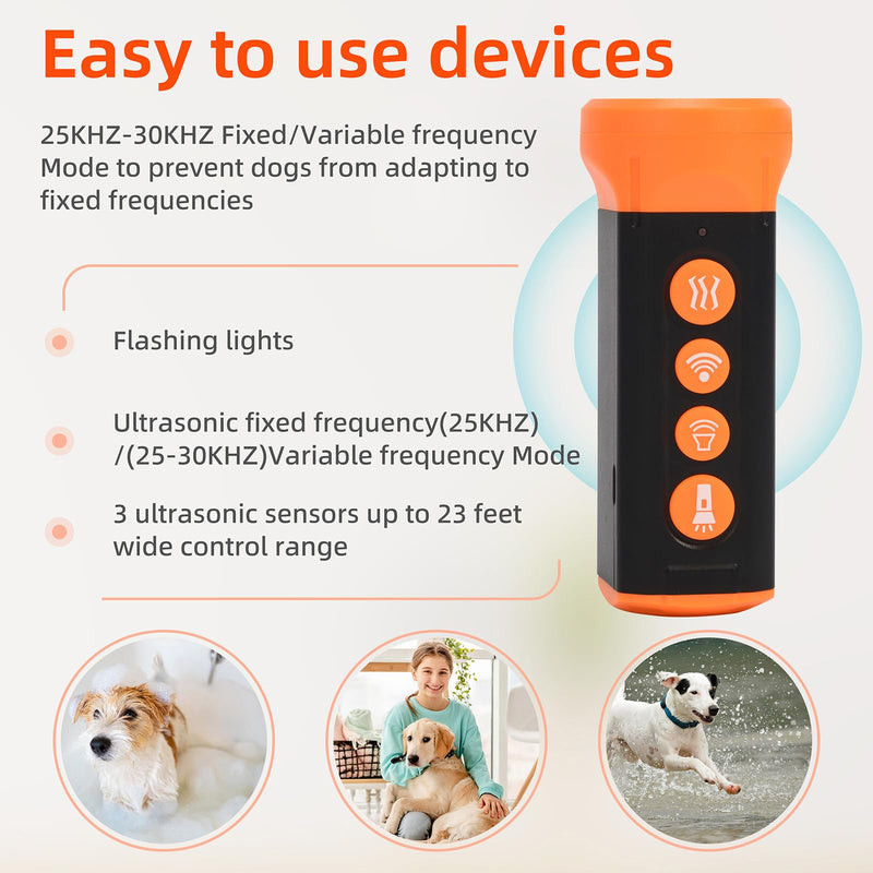 TMoMT Dog Bark Deterrent Devices，Anti Barking Device for Dogs Training (Own or Neighbour'S Dog), Long Range Ultrasonic 50ft, Alternative to Painful Dog Training Collars and Bark Collars - PawsPlanet Australia