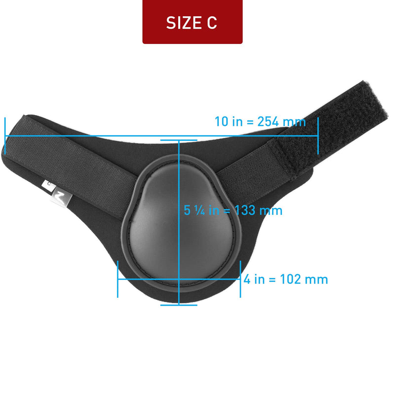 HORZE Chicago Fetlock Rear Boots | Lightweight, Adjustable, Jumping Horse Boots (Pair) - Black - Pony