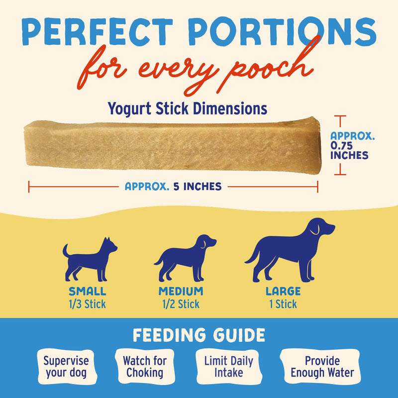 Himalayan Dog Chew Yogurt Sticks, Yogurt, Dog Treats with Prebiotics, Probiotics & Protein, Digestive Support, Lactose & Gluten Free, Natural Dog Treat for All Breeds, Made in America, 4pk 4.8 Ounce (Pack of 4) - PawsPlanet Australia