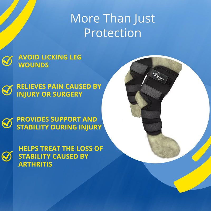 Doggie Stylz Dog Leg Braces for Back Leg Adjustable Dog Hock Brace for ACL Tear Recovery Arthritis Mobility Support Premium Leg Brace for Dogs Back Leg Dog Knee Braces for Back Leg Comfort Stability Medium - PawsPlanet Australia