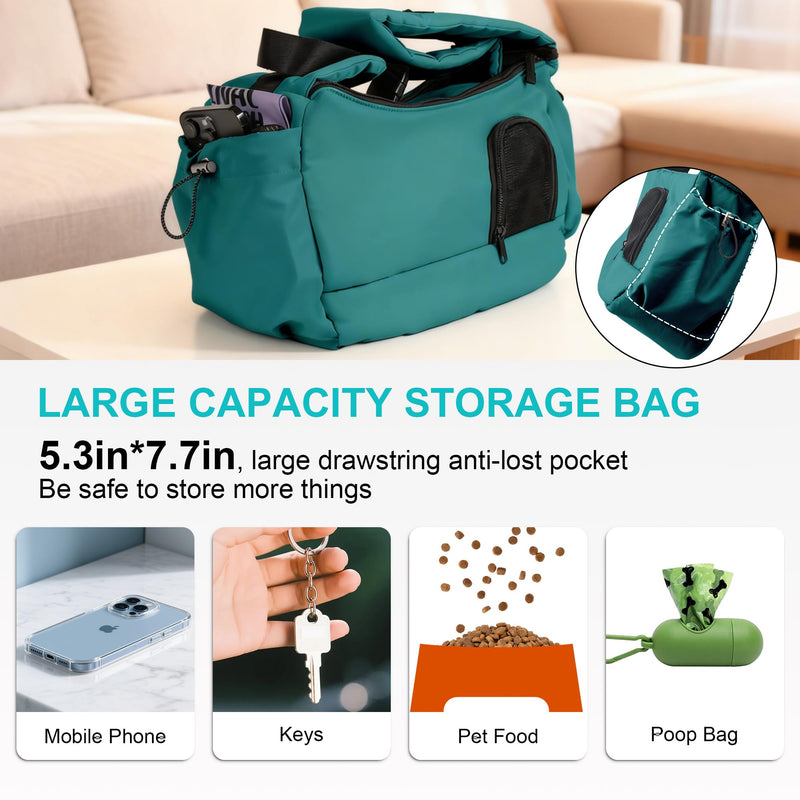 Dog Carrier Sling for Small Dogs & Cats Hand-Free Puppy Sling Purses with Storage Bag and Adjustable Shoulder Strap, Pet Sling Carrier Up to 8.8 Lbs (Blue) Blue Max 8.8lbs - PawsPlanet Australia