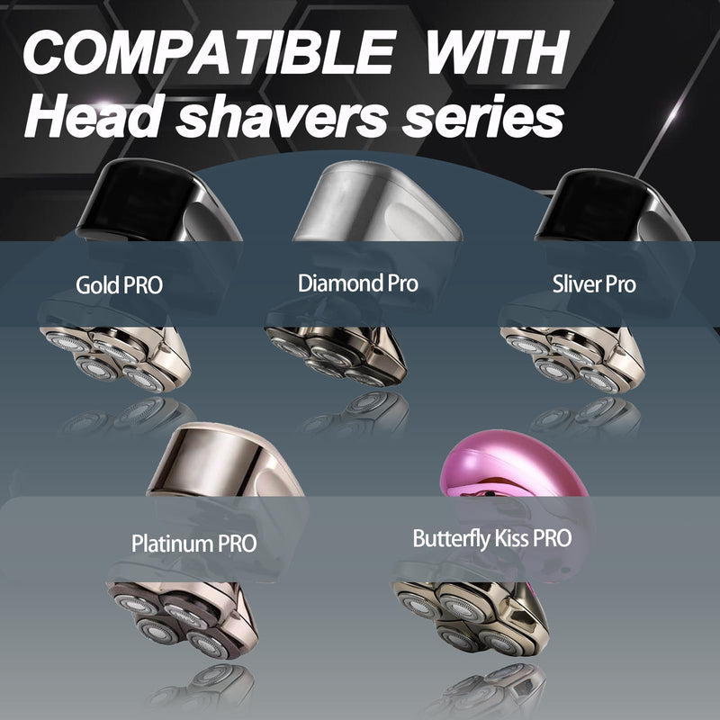 4 Pack Pro 4 Shaver Replacement Heads for Skulls Pitbulls Gold PRO, Silver PRO, Platinum PRO, Butterfly Kiss PRO Head Shavers, Floating 4 Heads for a Fast, Close and Smooth Shave. 4 Set - PawsPlanet Australia