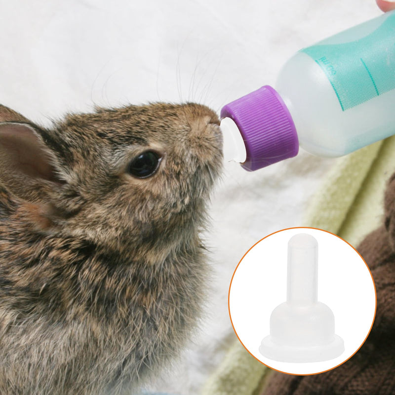 Homoyoyo 40pc Pet Bottle Nipples: Silicone Replacement Pacifiers for Kitten Bottle Feeder Pet Nurser Nipples for Kitten and Puppy, Nursing Newborn Cats, Puppies, Small Animals, White - PawsPlanet Australia