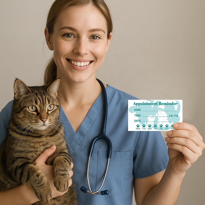 Pet Grooming Appointment Reminder Card,240Pcs Paw Prints Appointment Business Cards Groomings Report Card for Pet Care Dog Spa Client Reminder Vet Office - PawsPlanet Australia