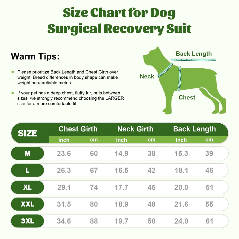 FEimaX Dog Surgery Recovery Suit, Anti-Licking Soft Dog Surgical Recovery Suit Female Male, Pet Zip Post-Op Bodysuit Abdominal Wounds Protector Cone E-Collar Alternative for Medium Large Dogs L Camouflage