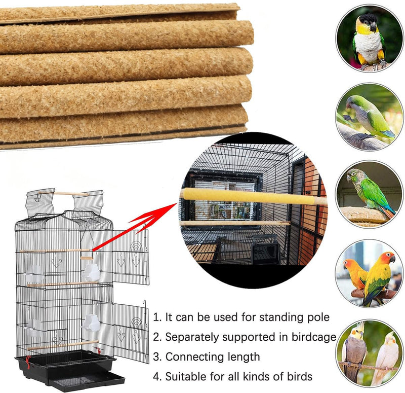 20-Pack Sanded Perch Covers for Parakeets - Bird Perchs Covers 7.5" L x 3/8" D Bird perches for Parakeets, Lovebirds, Parrotlets, Canaries and Other Small Birds (20pcs Small 7.5" L x 3/8" D) 20pcs Small 7.5" L x 3/8" D