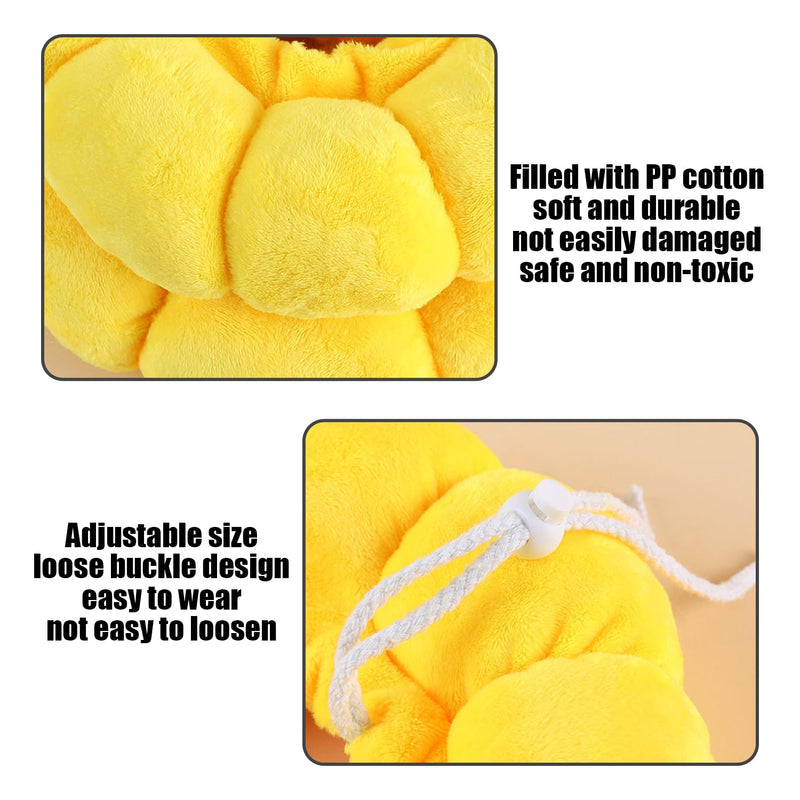 1 x Sunflower Cat Collar, 1 x Felt Hood, Adjustable Pet Collar, Anti-Leak Hood for Post-Operative Recovery, Pet Accessories
