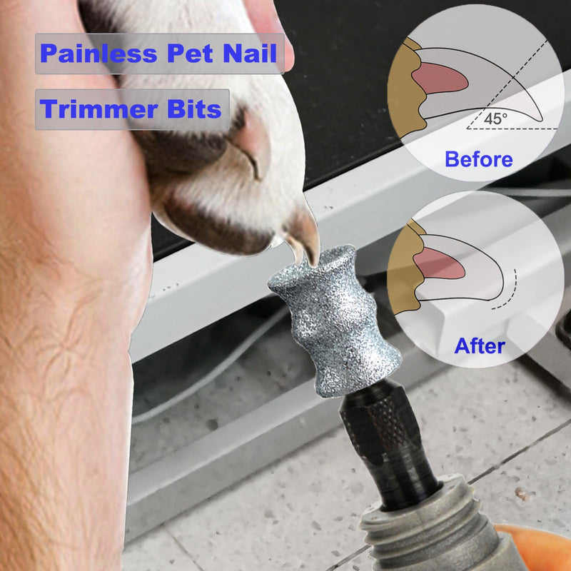 Dog Nail Trimmer Bits for Dremel - Dog Nail Grinder Attachment - Perfect for Anxious Dogs - Gentle with Precise Control Classic:1P