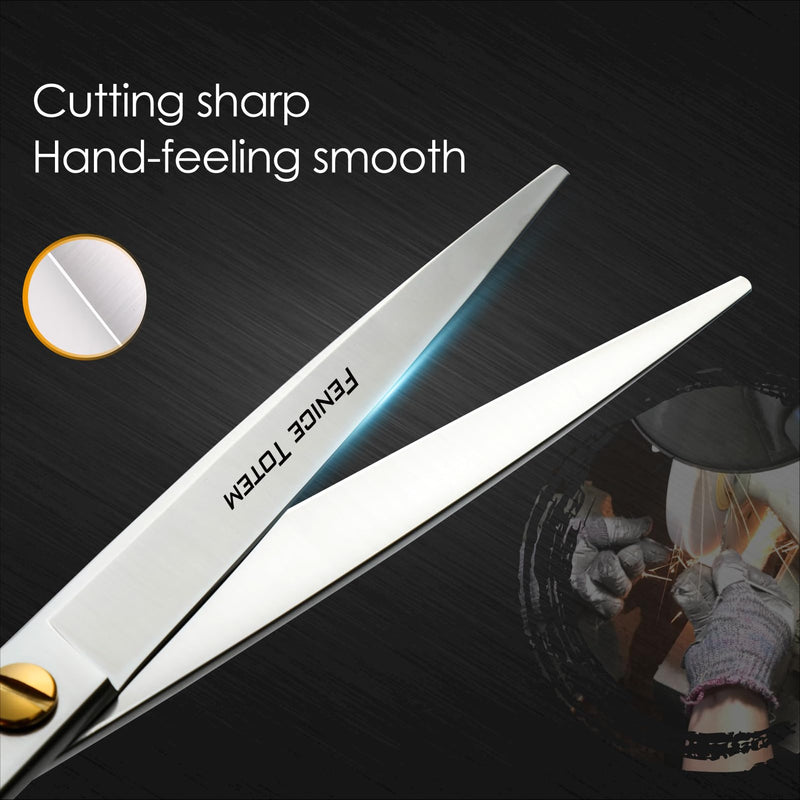 Dog Grooming Scissors: 8.0" Pet Shears Made Of Japanese VG10 Advanced Stainless Steel Professional Grooming Scissors for Dogs Cats and Other Pets Straight 8.0" - PawsPlanet Australia